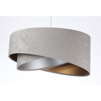 HÄNGELEUCHTE Grau 50/23 cm - Silberfarben, Kunststoff (50/1/23cm) - ONZENO