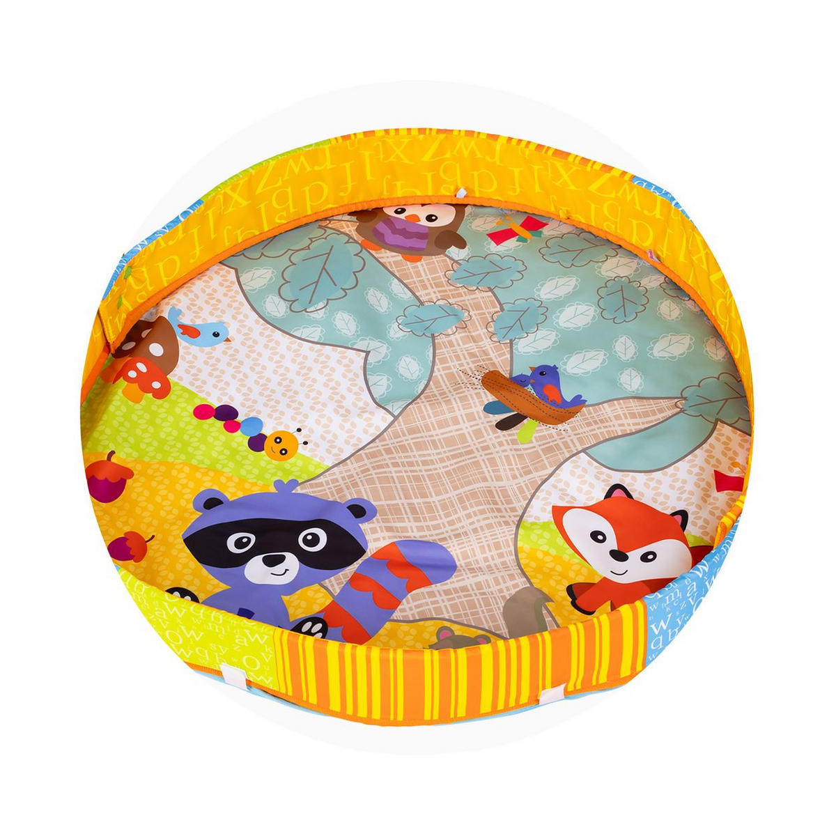 SPIELBOGEN Tiere gelb Beißring, Rassel, Plüschkissen, klappbar, abnehmbar, ab Geburt - Gelb, Textil (80/15/80cm) - Chipolino