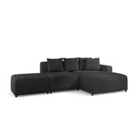 ECKSOFA Megan Xs In Poso - Anthrazit, Holzwerkstoff/Textil (304/165cm) - Fun Möbel