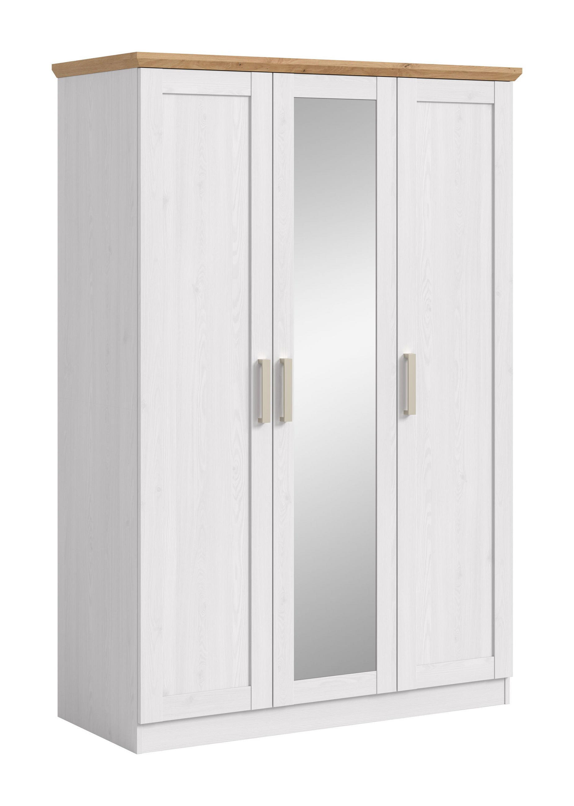 KLEIDERSCHRANK 3-türig FLORENZ (B/H/T: ca. 124/185/54 cm) in Sibiu Lärche Nachbildung/Sibiu Lärche Nachbildung - Lärchefarben, Holzwerkstoff (124/185/54cm)