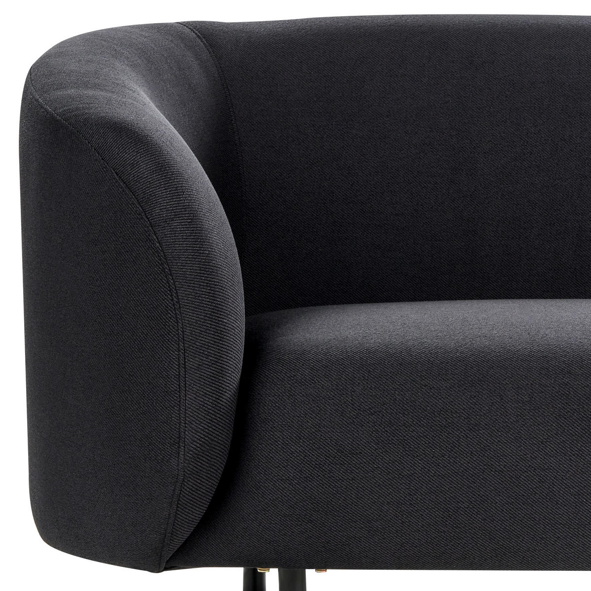 2-SITZER-SOFA Stoff schwarz Loen - Schwarz, Textil (155/79/70cm) - Beliani