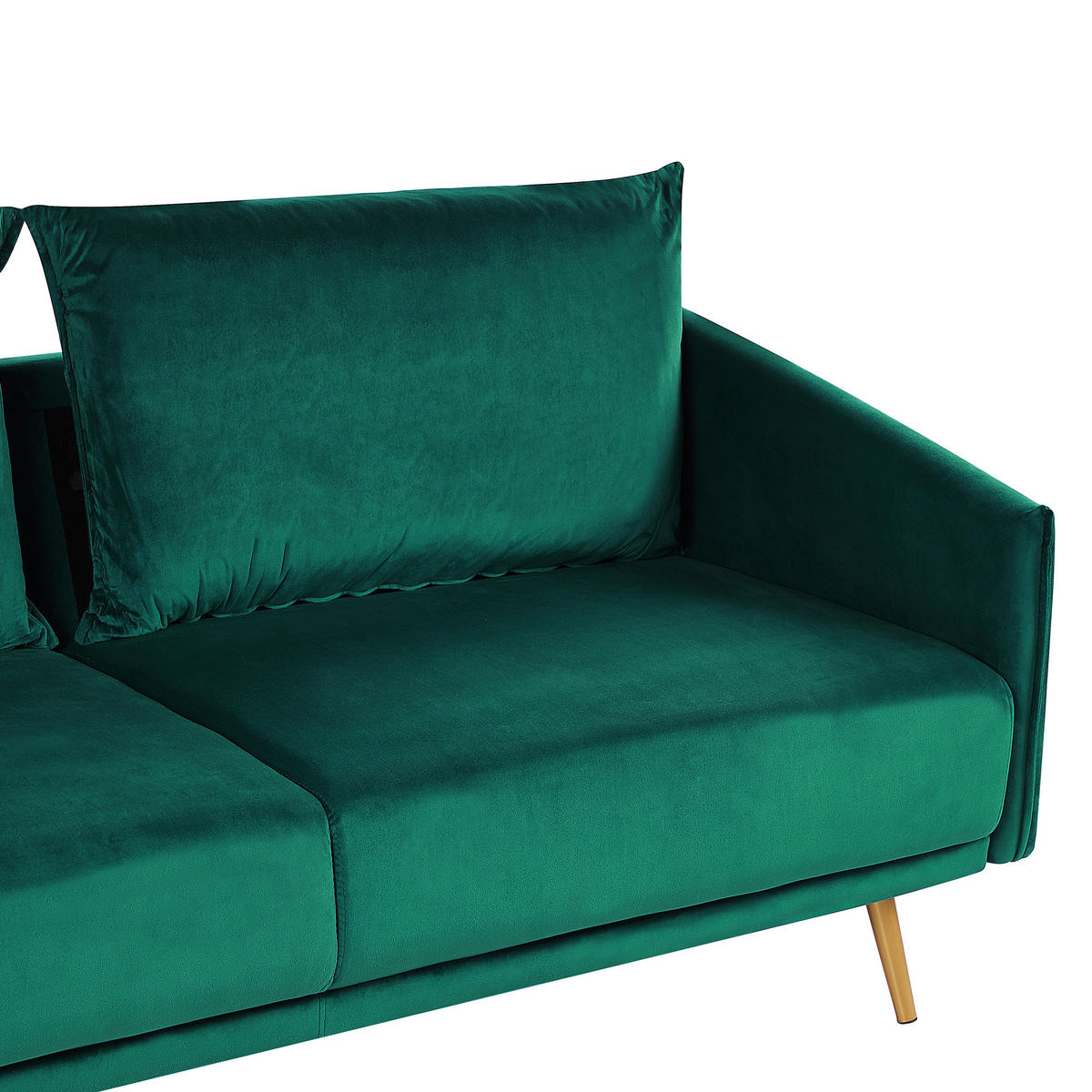 5-SITZER SOFA SET Samtstoff Grün Maura - Grün, Textil (185/83/78cm) - Beliani