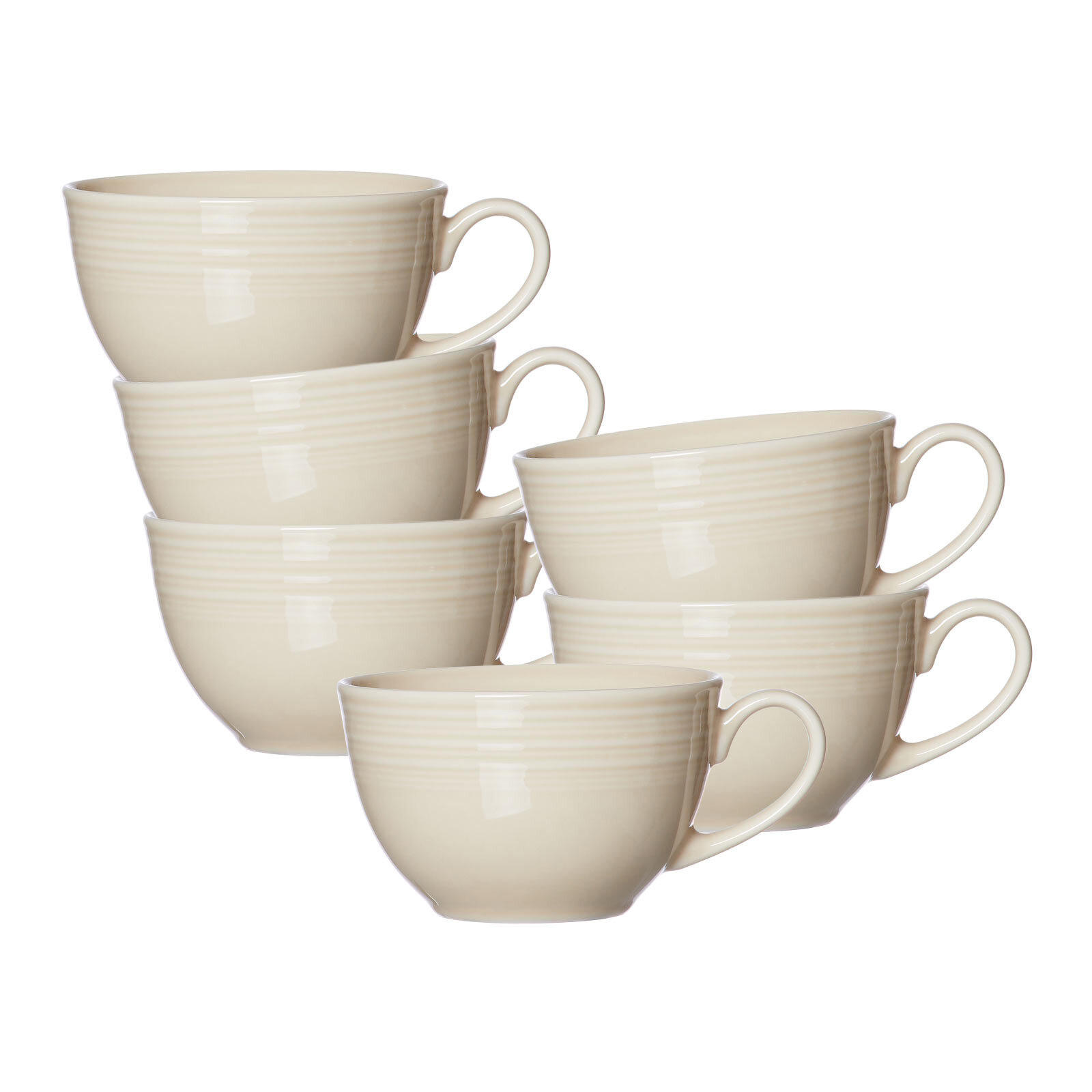 KAFFEETASSEN Levi Beige 220 ml 6er Set - Beige, Keramik (0.22L) - Ritzenhoff Breker
