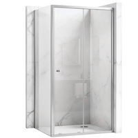 DUSCHKABINE Rea Primo Slide 100x90 Chrome - Chromfarben, Glas (100/90/190cm) - REA