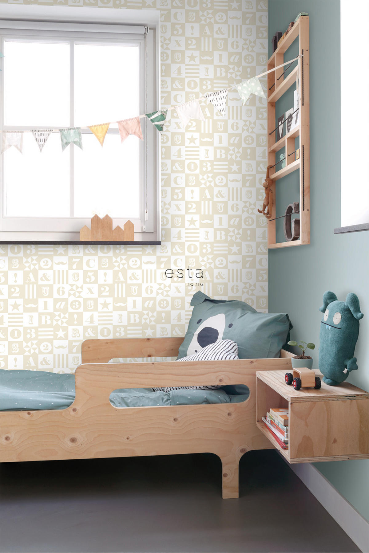 TAPETE Blöcke 53 cm x 10.05 m - Beige, Papier (53/0.1cm) - ESTAhome