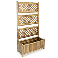 HOCHBEET mit Spalier Bambus 70 cm - Braun, Holz (70/135/30cm) - furnicato