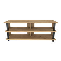 TV Board Pueblo Schwarz-Eiche - Eichefarben/Schwarz, Holzwerkstoff (120/47/45cm) - Decorotika