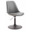 DREHSTUHL Lederlook grau - Schwarz/Grau, Textil/Metall (48/76/57cm) - CLP