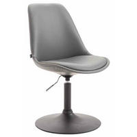 DREHSTUHL Lederlook grau - Schwarz/Grau, Textil/Metall (48/76/57cm) - CLP