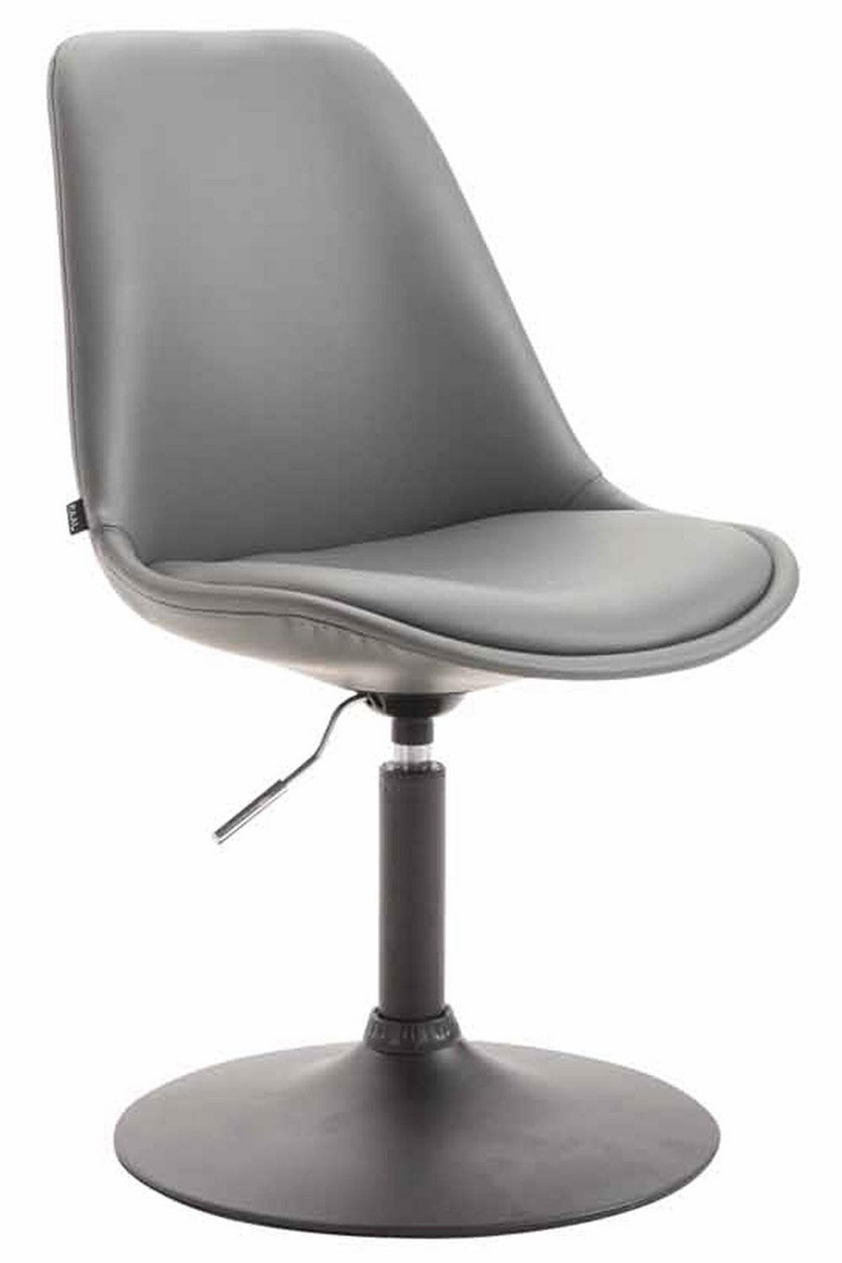 DREHSTUHL Lederlook grau - Schwarz/Grau, Textil/Metall (48/76/57cm) - CLP