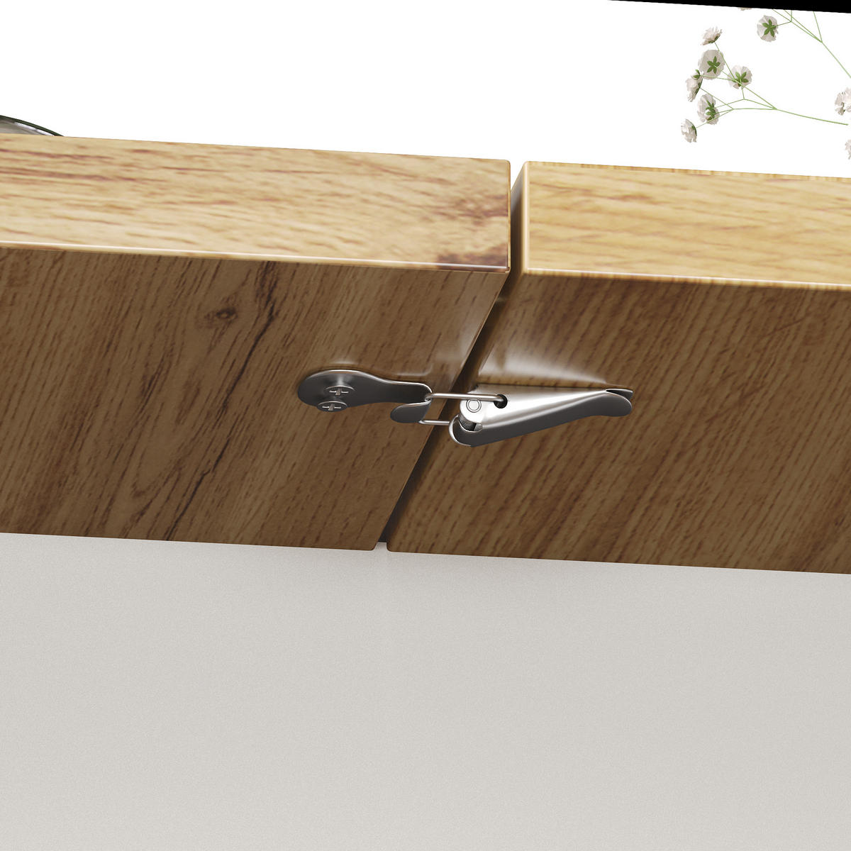 AUSZIEHTISCH Weiß Natur 110-140/80/75 cm - Naturfarben, Holz (80/110/75cm) - PANGIVO
