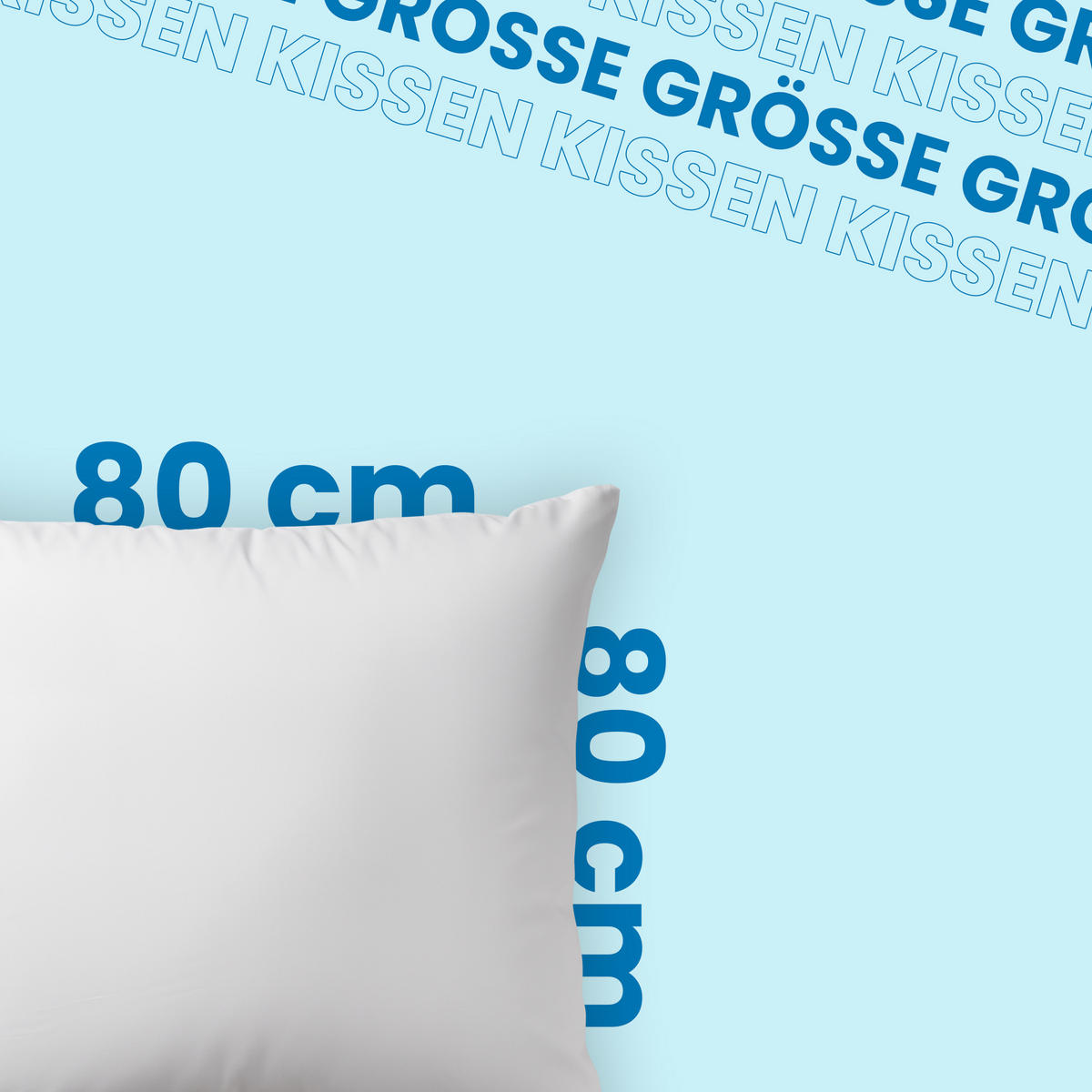 KOPFKISSEN Mountain Peak 80 x 80cm - Weiß, Textil (80/80cm) - Bestlivings