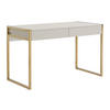SCHREIBTISCH mit 2 Schubladen - MDF & Metall - Beige & Goldfarben - MASON - Beige, Holz (60/120/75cm) - Pascal Morabito