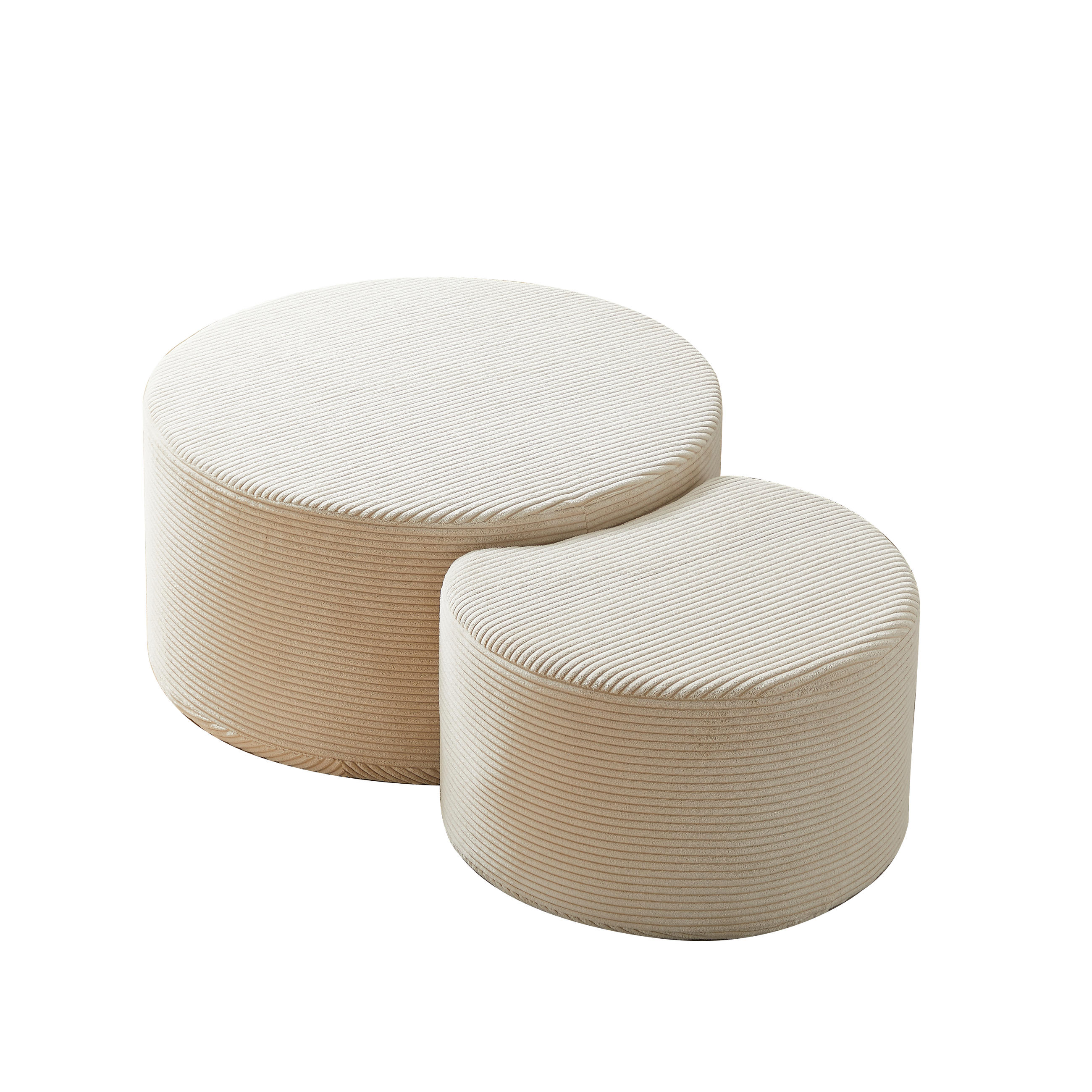 COUCHTISCH DE-04 2er-Set Beige - Beige, Textil (126/45/40cm) - ComfortXL