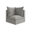 SOFAELEMENT Samt Stoff Grau - Schwarz/Grau, Holzwerkstoff/Kunststoff (90/77/90cm) - Makamii