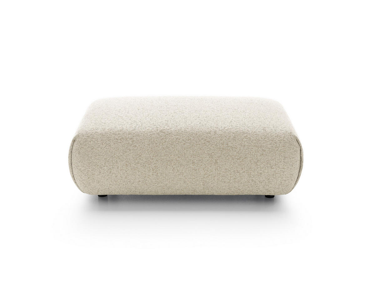 MASSENO Sitzhocker ZEST, Modern Polsterhocker, Fußhocker Creme - Creme, Holzwerkstoff/Kunststoff (70/42/113cm) - MASSENO