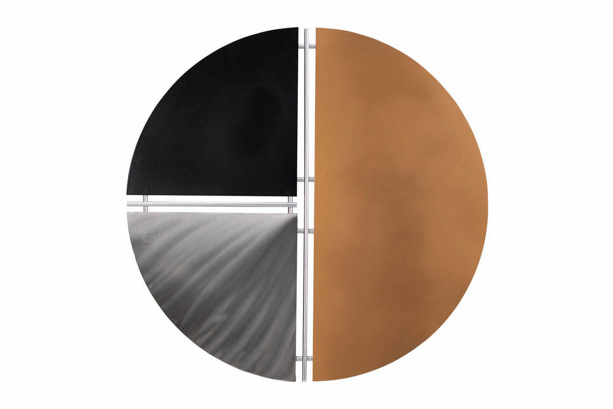 WANDDEKO Schwarz 60/60 cm - Schwarz, Metall (2/60/5cm) - KUNSTLOFT