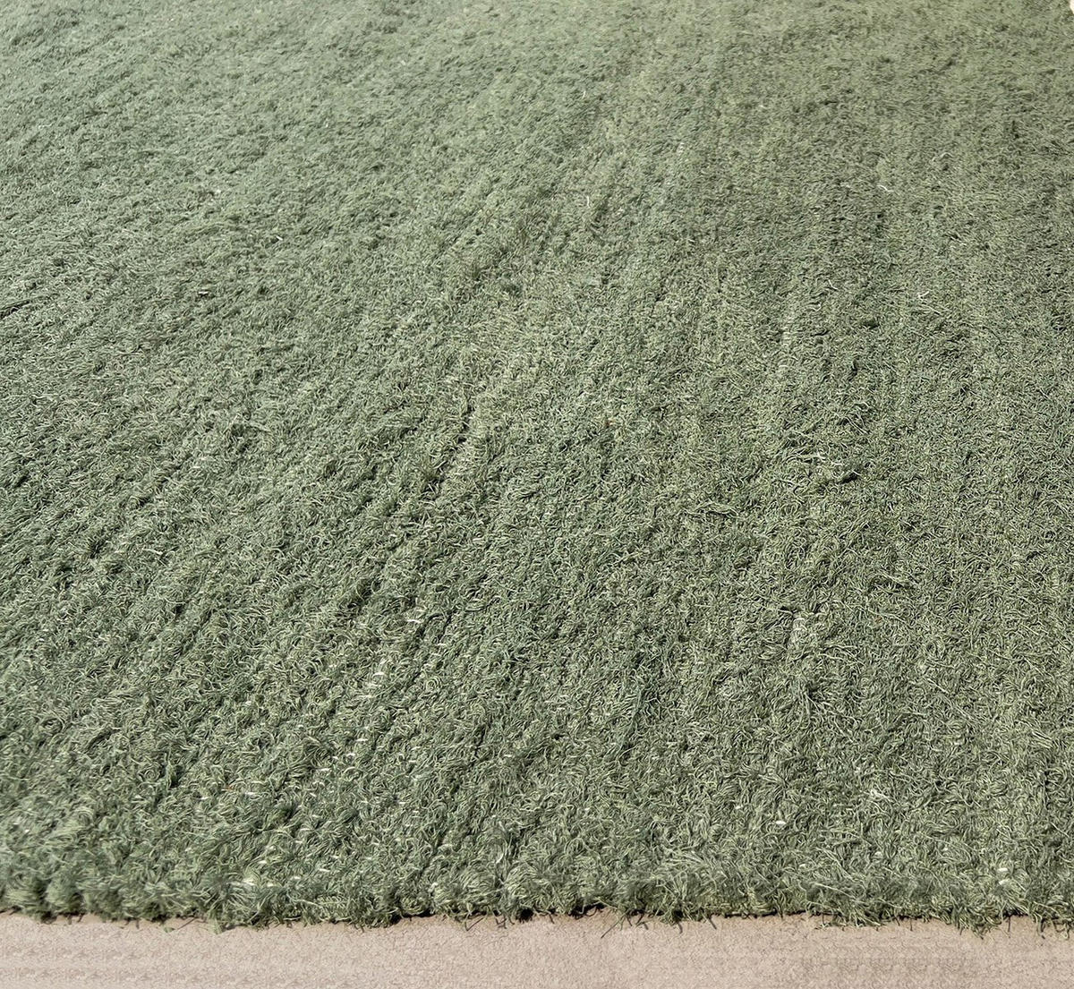 TEPPICH aus recycelter Baumwolle handgewebt grün - Grün, Naturmaterialien (160/230cm) - AFK Living