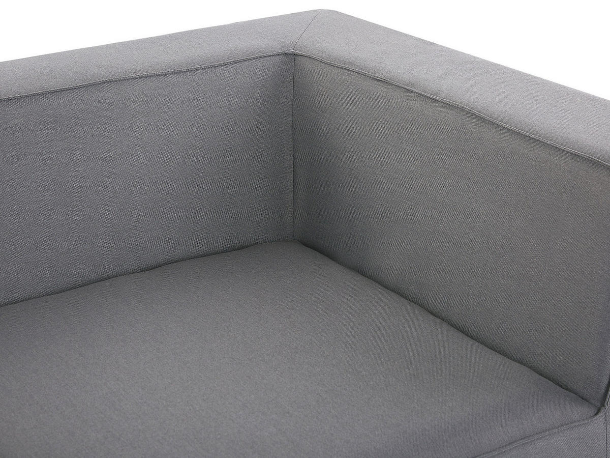 LOUNGE SET 7-Sitzer grau linksseitig modular Arezzo - Grau, Textil - Beliani