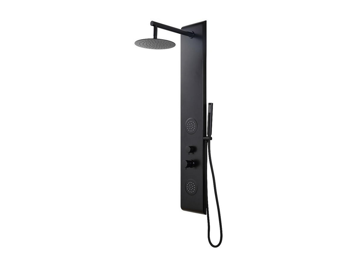 DUSCHSÄULE - 20 cm x 39 cm - metall - schwarz Jubida - Schwarz, Metall (20/130/39cm) - Vente-Unique