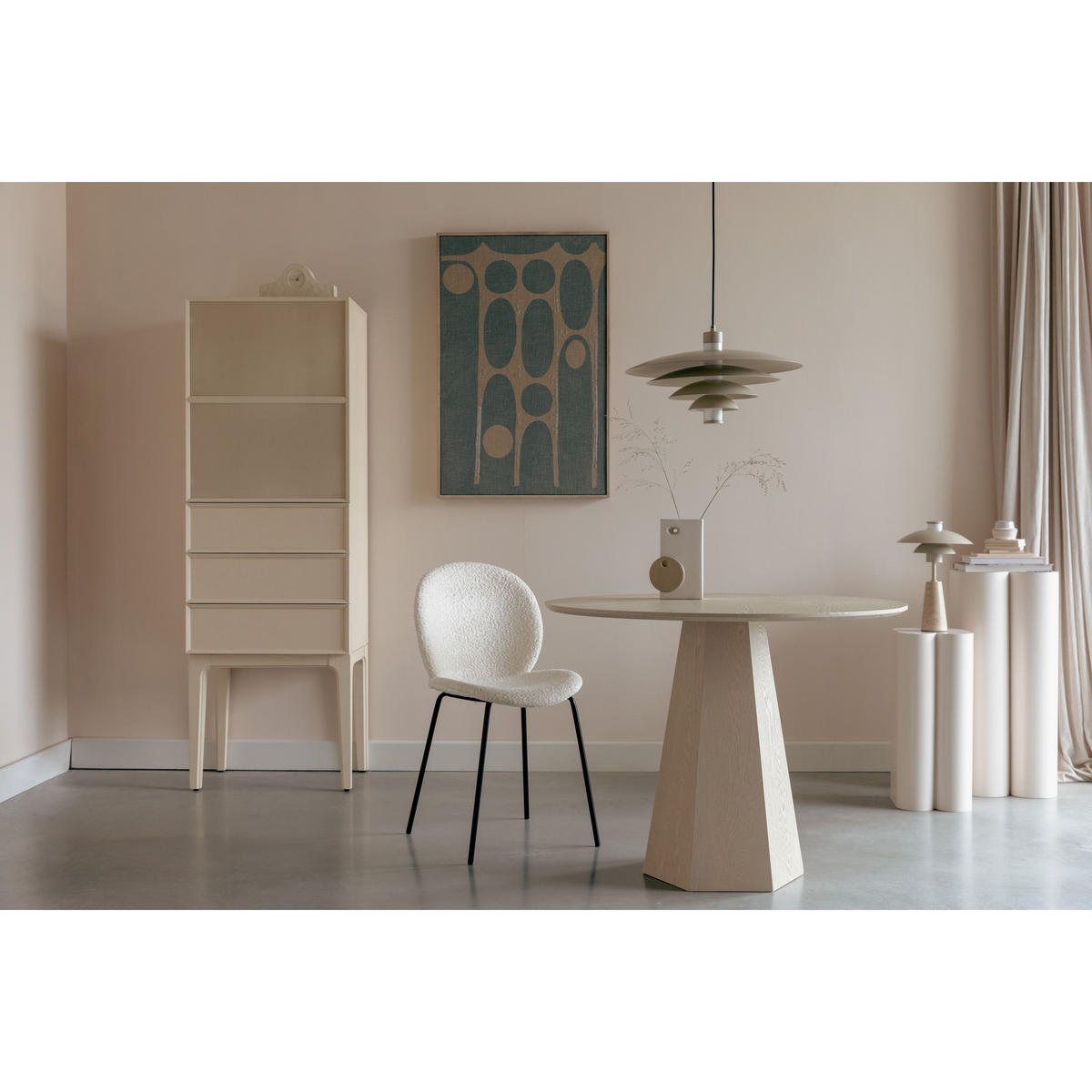 ESSTISCH Pilar Rund 100 cm Beige - Beige, Holzwerkstoff (100/100/76cm) - Zuiver