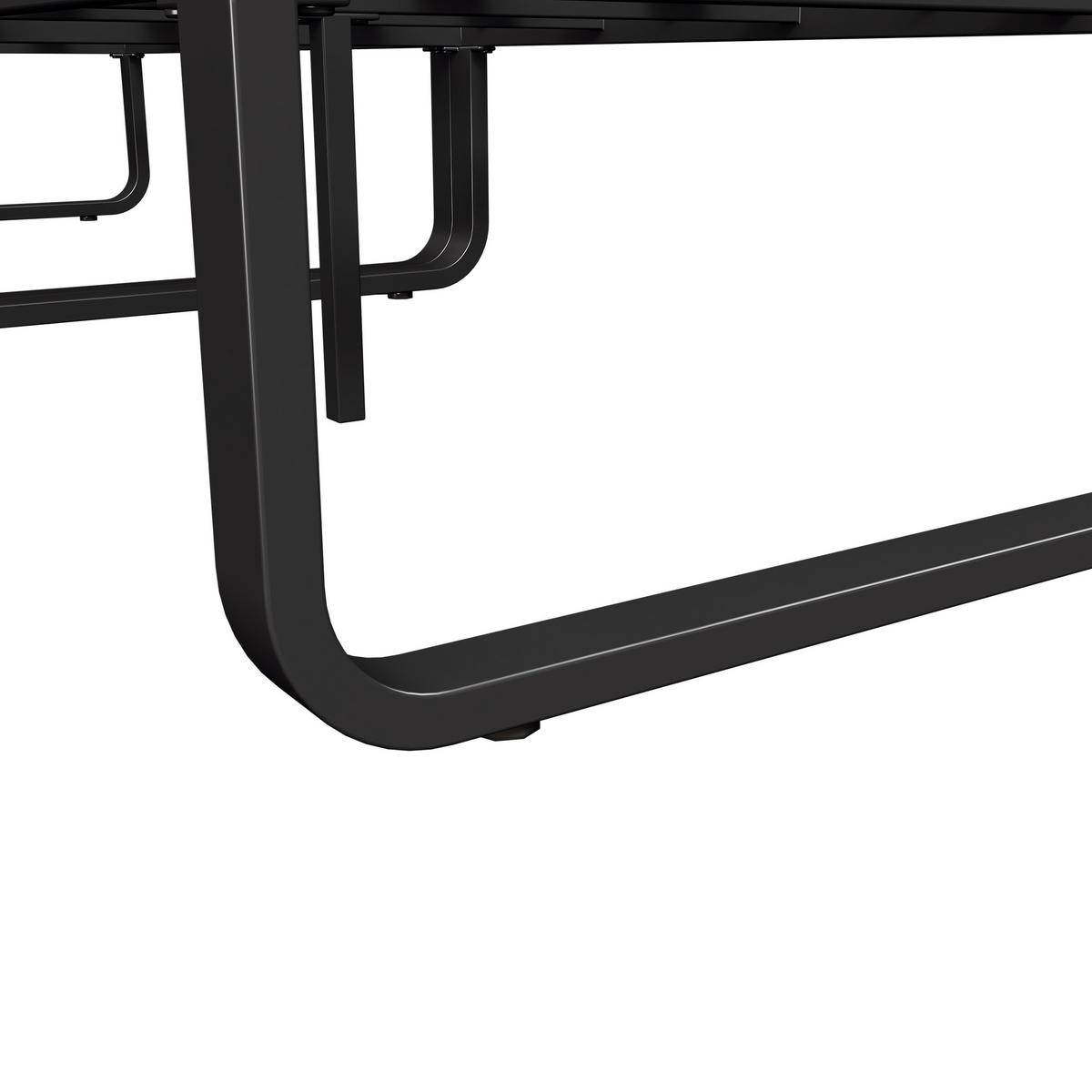 GARTENMÖBEL 123.5x58x66cm grau aus Eisen und mit Tischen - Grau, Metall - Modfu