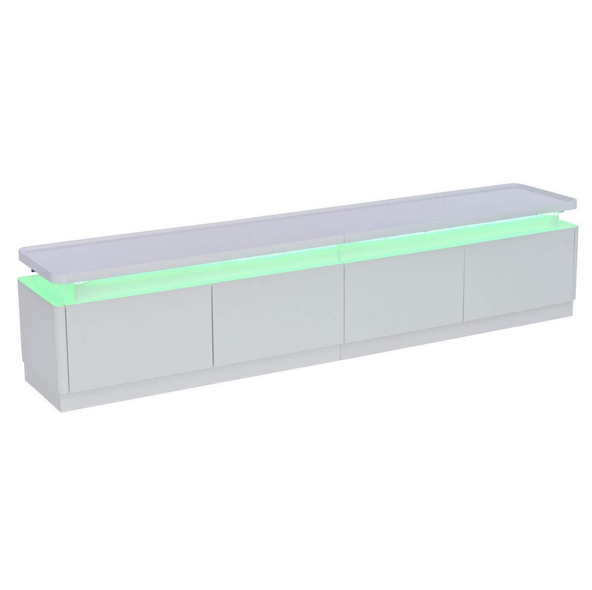 LOWBOARD 180/34/40 cm aus Spanplatte mit LED-Beleuchtung Weiß - Weiß, Holzwerkstoff (180/40/34cm) - Modenvie