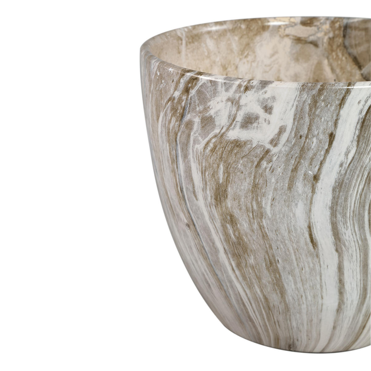 TOPF Miah Beige 25/25/21cm 3er-Set - Beige, Keramik (21cm) - PTMD Collection