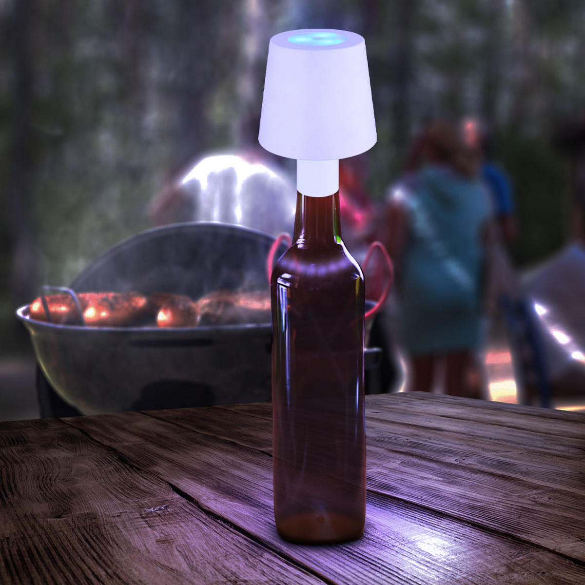 LED TISCHLEUCHTE Yara Weiß - Weiß, Kunststoff (10.5/10.5/14cm) - Globo Lighting