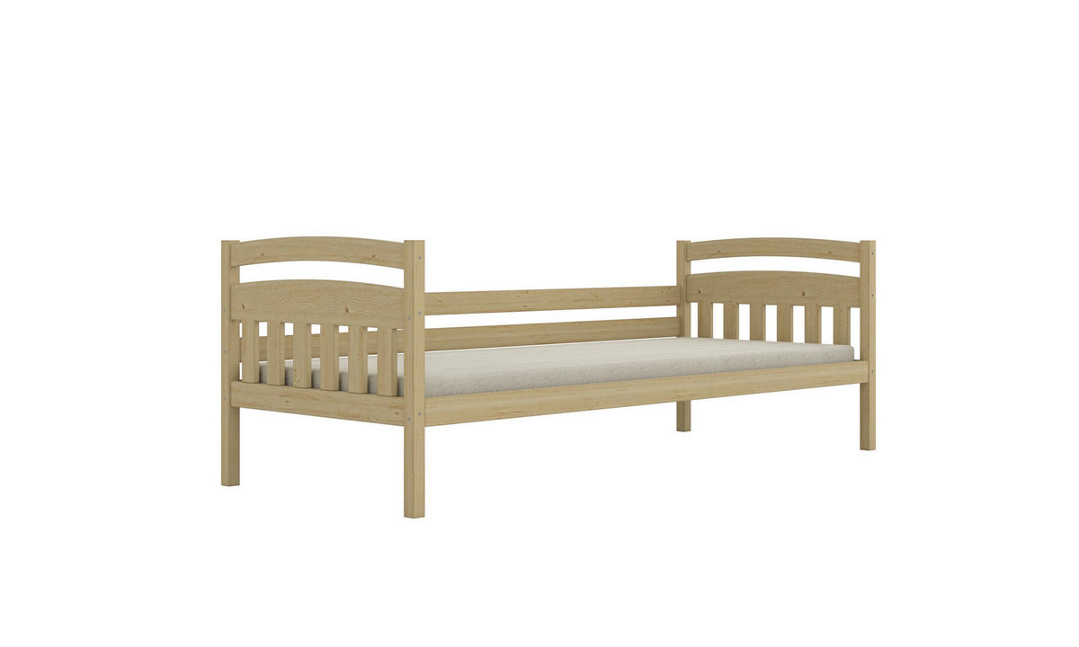 KINDERBETT Tosia mit Matratze 90/200 Natur lackiert 90/200 - Sonoma Eiche, Holz (90/200cm) - RAUMHIRSCH FURNITURE