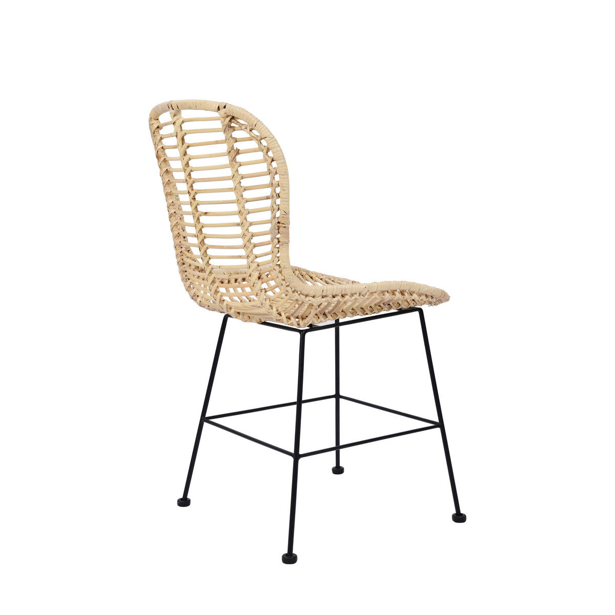 STUHL 2er-Set Rattan Braun - Braun, Holz (46/85/57cm) - Nordlys