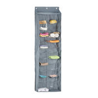 TÜRORGANIZER - Grau, Kunststoff/Textil (14/54/160cm) - Relaxdays