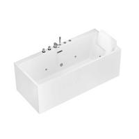 BADEWANNE AMBER - Ausführung: Mit Whirlpool Funktion - Weiß, Kunststoff (58/80/170cm) - Home Deluxe
