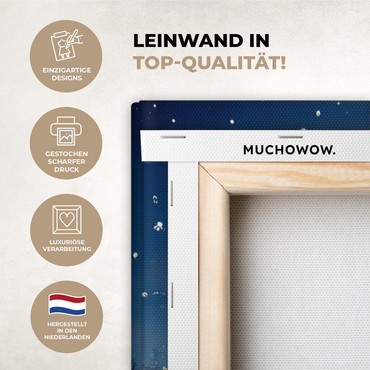 LEINWANDBILD Zug - Weihnachten - Schnee - Weihnachtszug Deko XXL 80x120 cm - Anthrazit, Textil (80/120cm) - MuchoWow