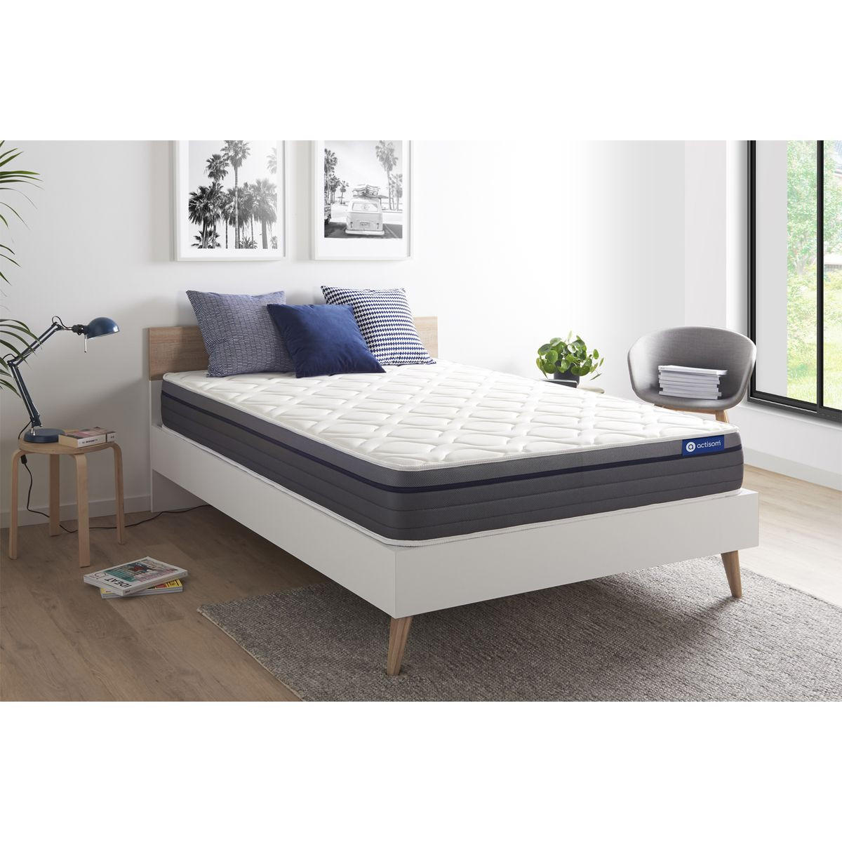 MATRATZE Actilatex zen Latex und Memory-Schaum 150 x 190 cm h1 - Weiß, Textil (150/190cm) - ACTISOM