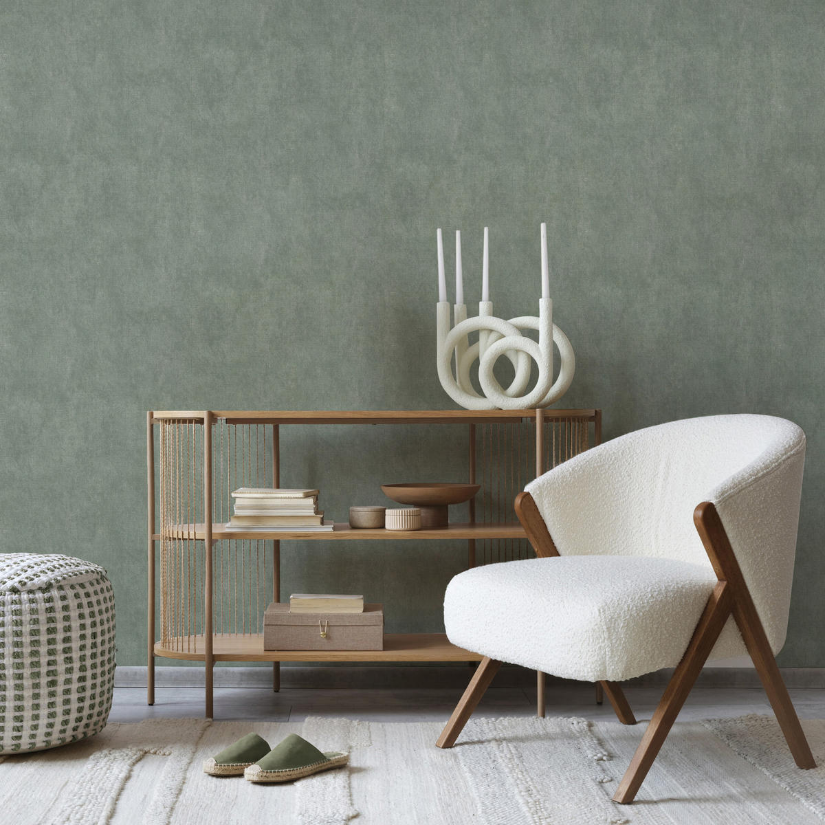 VLIESTAPETE Uni Glanz - Grün, Papier/Kunststoff (106/1000cm) - Superfresco Easy