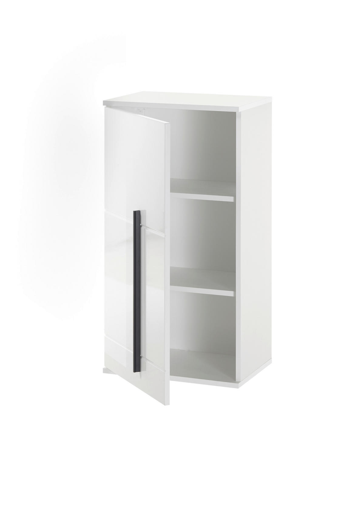 HÄNGESCHRANK M12 Weiß Hochglanz 45/85/30 cm links - Weiß Hochglanz, Holzwerkstoff (45/85/30cm) - Livojo