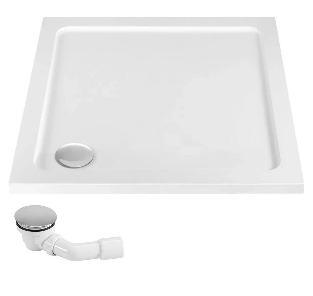DUSCHKABINE Rea City 90x90 Gold mit Duschwanne Savoy - Goldfarben, Glas (90/90/190cm) - REA