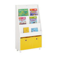 KINDERREGAL mit Boxen Weiß - Gelb/Weiß, Holzwerkstoff (60/110/25cm) - SoBuy