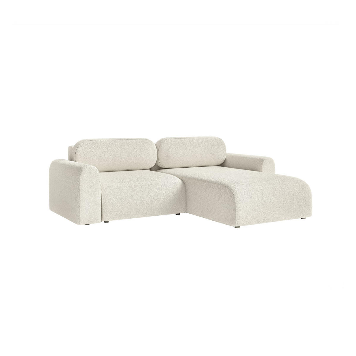 ECKSOFA Lome Mini mit Schlaffunktion, Weiß - Weiß, Textil (244/165cm) - Fedve