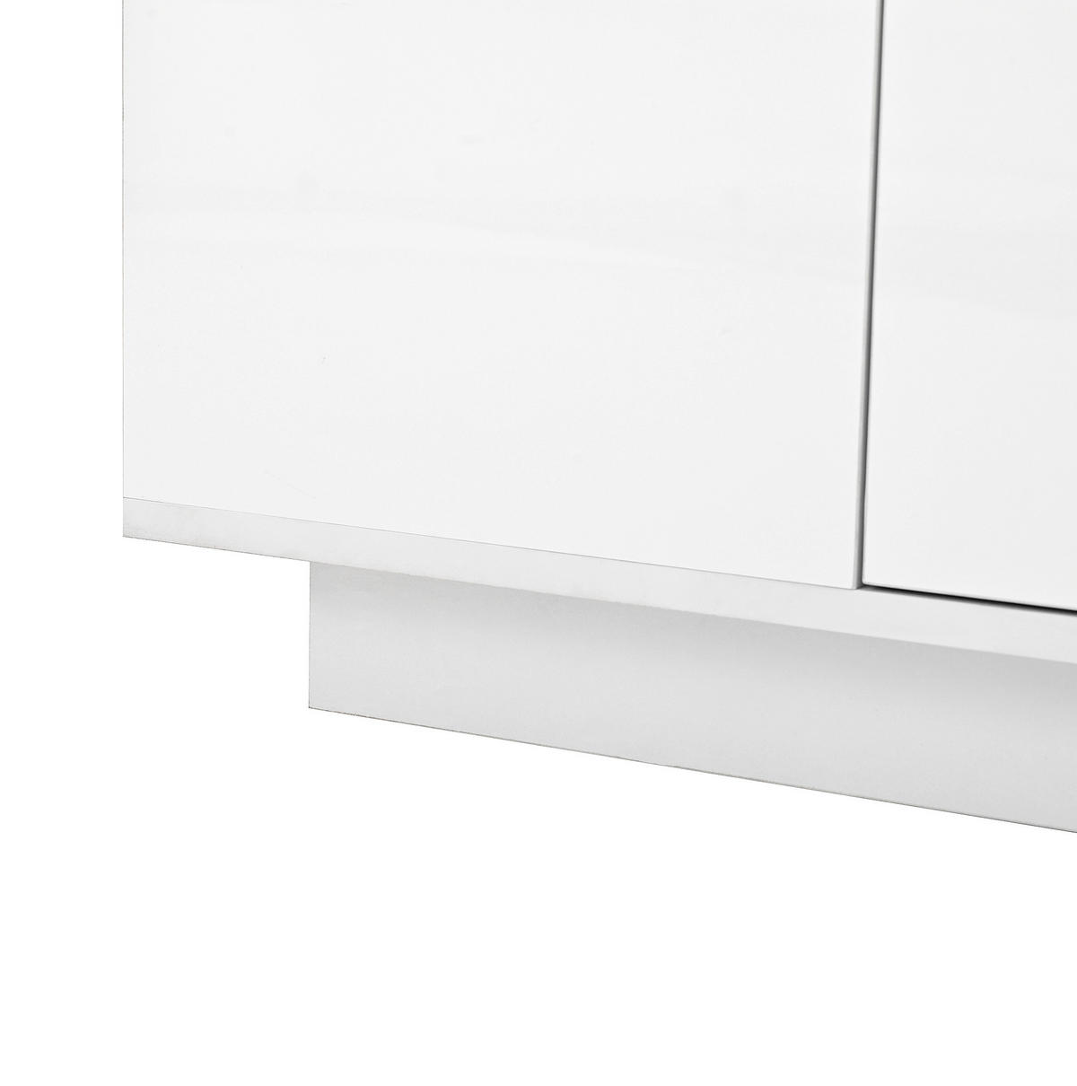 COUCHTISCH 105/50/35 cm weiß aus Spanplatte mit LED-Beleuchtung und Stauraum - Weiß, Holzwerkstoff (105/50/35cm) - OKMYHOME