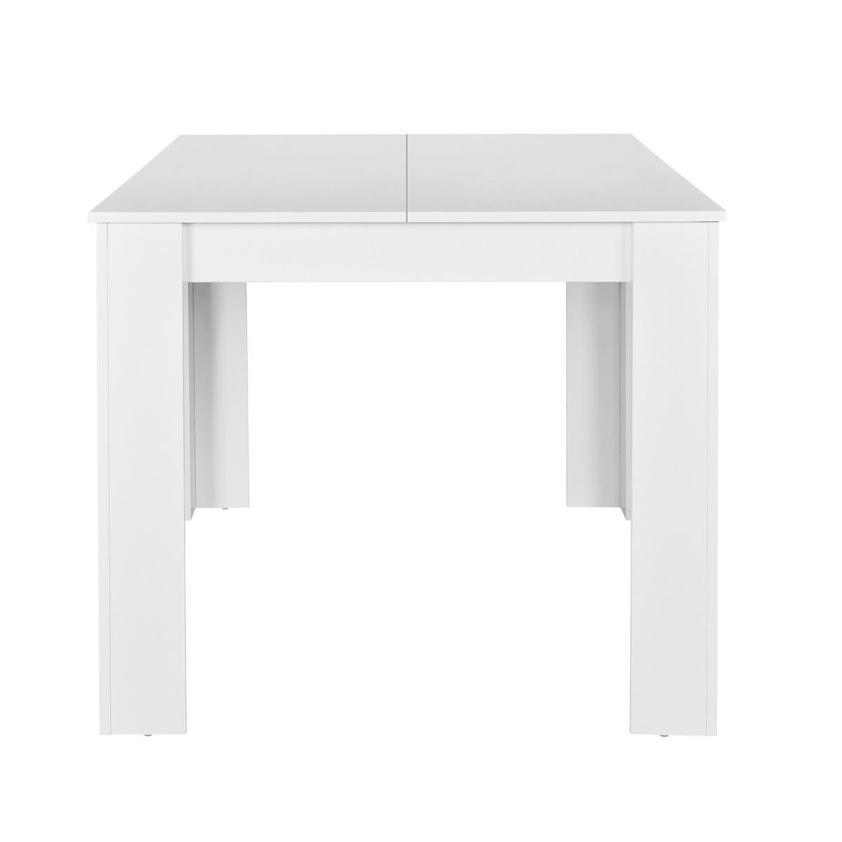ESSTISCH Nora - Weiß, Holzwerkstoff (90/140/77cm) - [en.casa]