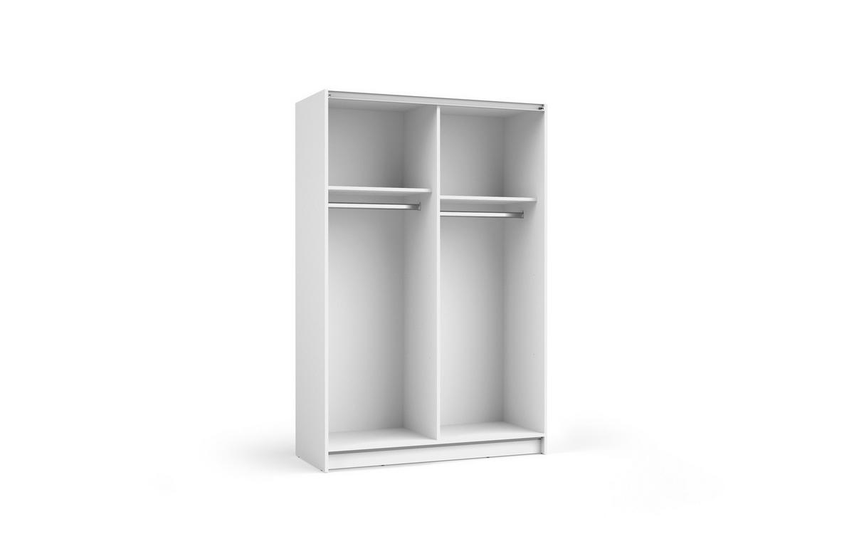 SCHIEBETÜRENSCHRANK SORVIA 08 - 120×182×54,6 cm 2-Türig Weiß - Weiß, Holz/Holzwerkstoff (120/182/54.6cm) - Milaros Markt