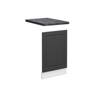 FRONTBLENDE Fame-Line Anthrazit-Gold 45 cm, AP Anthrazit - Anthrazit/Weiß, Holzwerkstoff (45/67.4/1.6cm) - Vicco