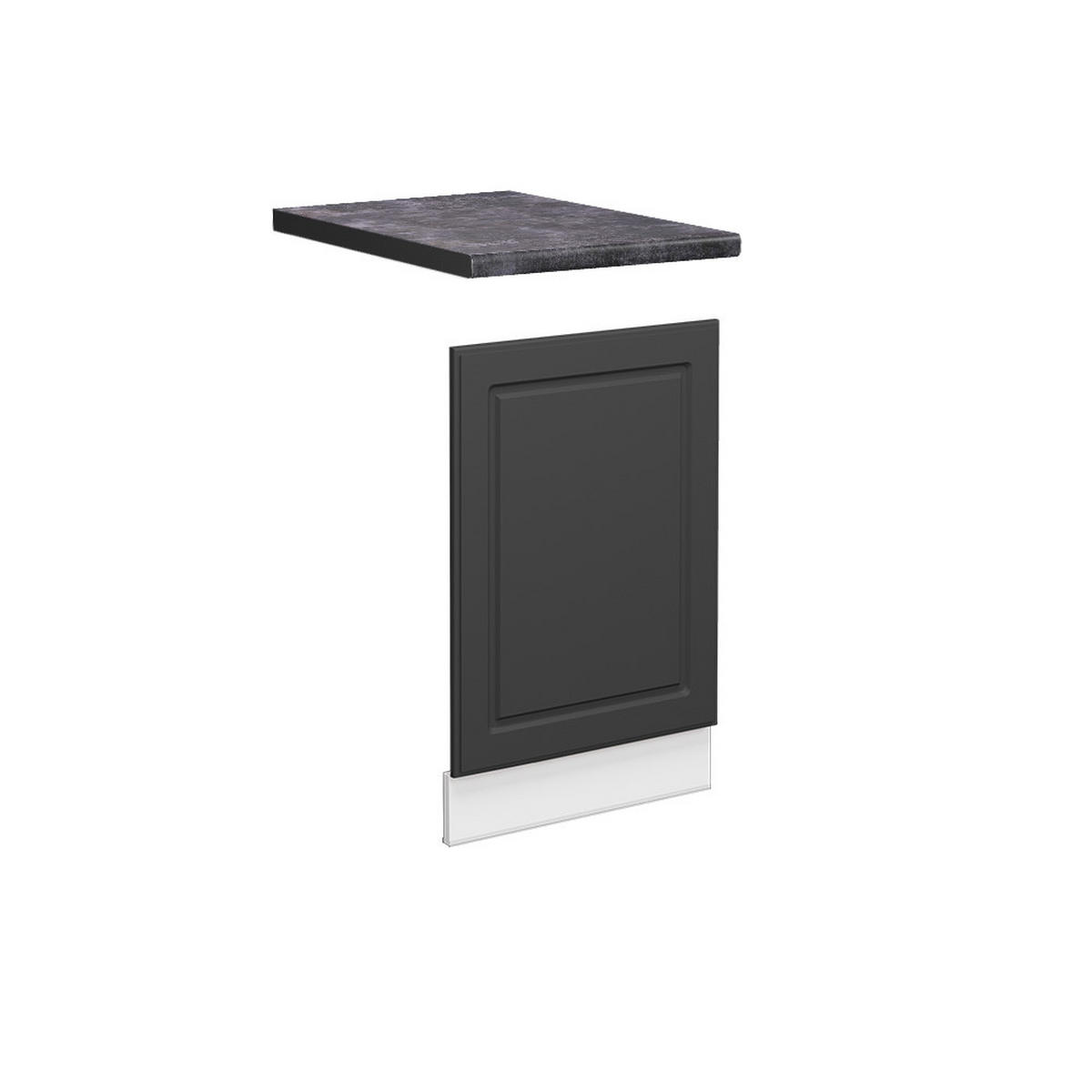 FRONTBLENDE Fame-Line Anthrazit-Gold 45 cm, AP Anthrazit - Anthrazit/Weiß, Holzwerkstoff (45/67.4/1.6cm) - Vicco