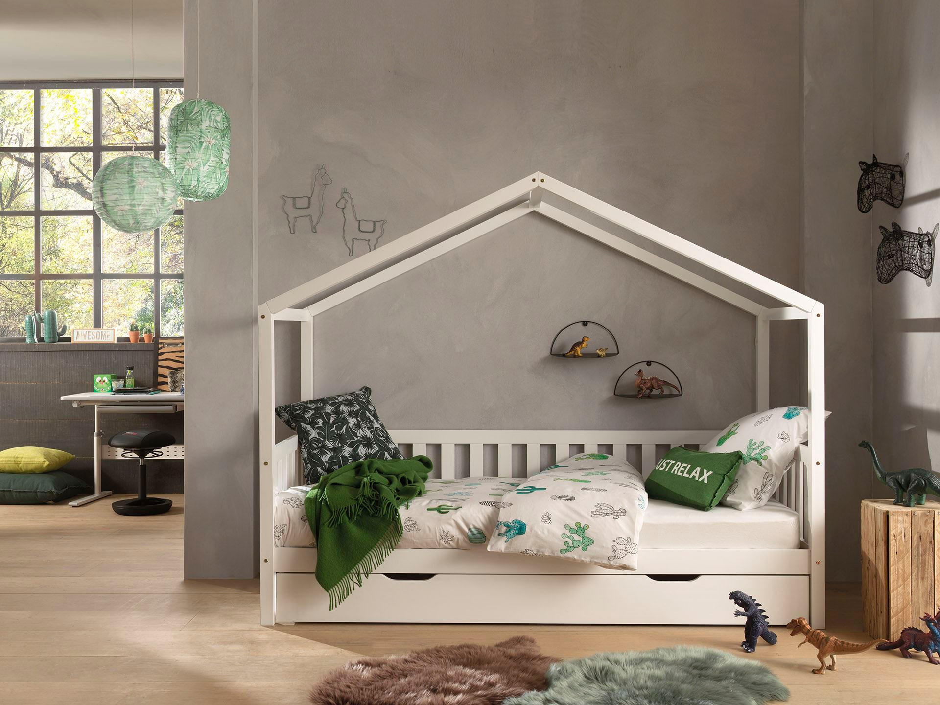 HAUSBETT Kapua 210x170x97 aus Massivholz in Weiß - Weiß, Holz (90/200cm) - 58aufmkessel