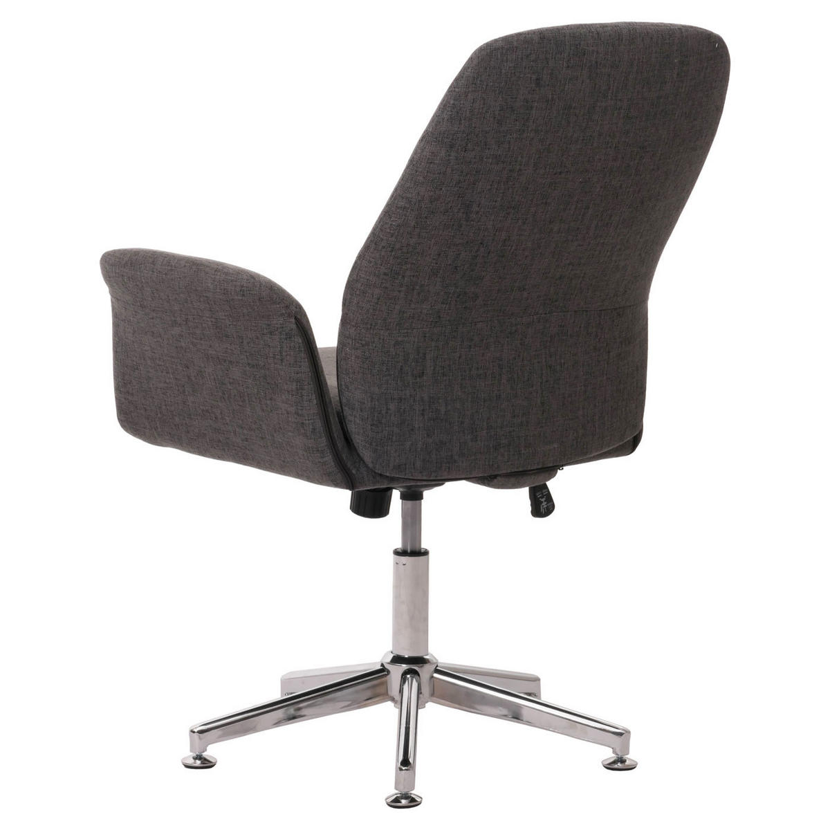 BESUCHERSTUHL HxBxT 97x75x75cm Sitzhöhe 48cm Dunkelgrau mit Armlehne höhenverstellbar Stoff/Textil - Dunkelgrau, Textil (75/97/75cm) - PROREGAL