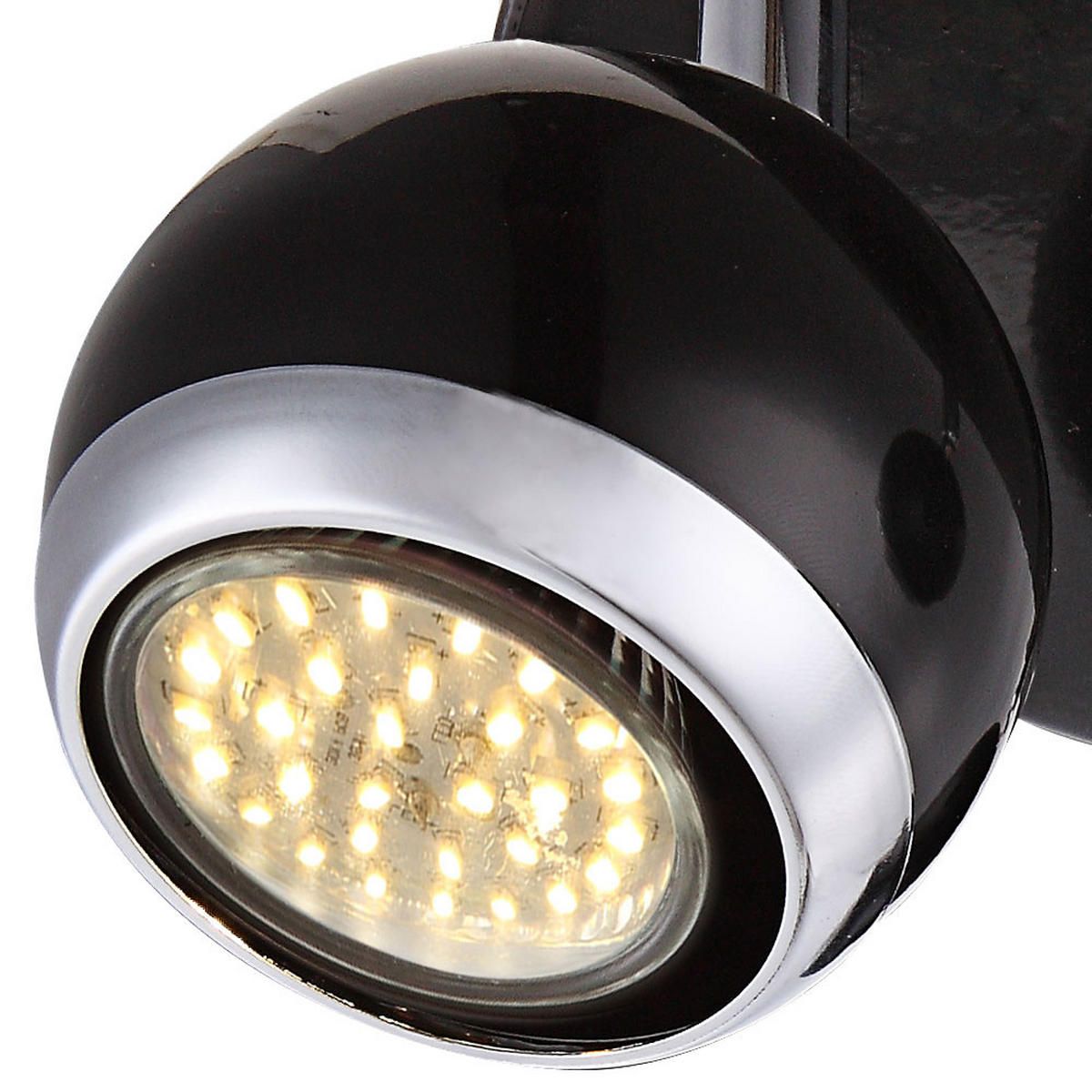 LED DECKENLEUCHTE Oman Schwarz Chrom - Schwarz, Metall (18/18/13cm) - Globo Lighting