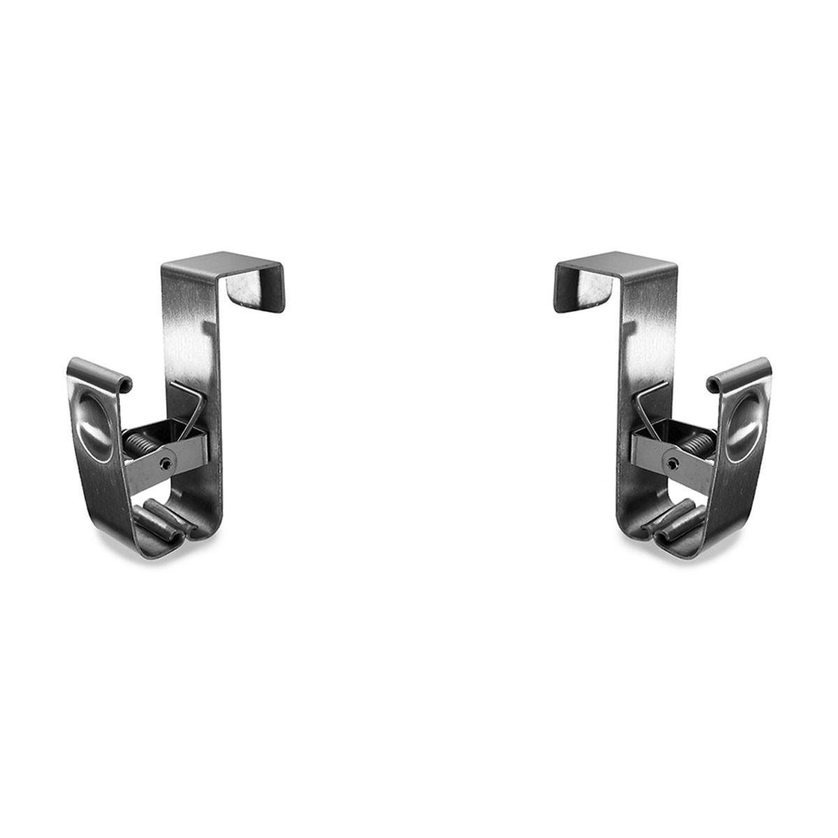 HANDDUKSHÄNGARE i rostfritt stål för låda - Set om 4 - Silverfärgad, Metall (2.5/7.2/5cm) - Calicosy