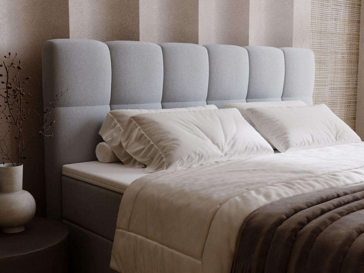 BOXBETT Maison 160x200 Grau - Grau, Holz/Textil (160/200cm) - Graingold